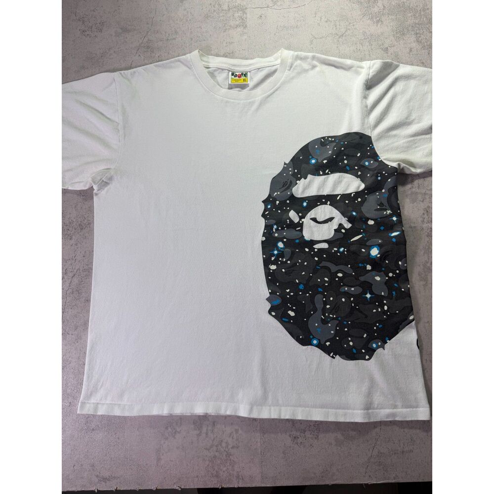 BAPE Space Camo Side Big Ape Head Tee White XL